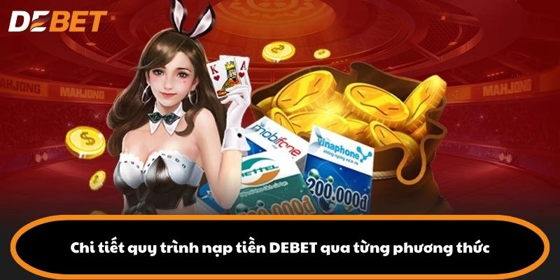 Chi tiết quy trình nạp tiền DEBET qua từng phương thức